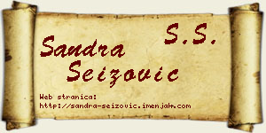 Sandra Seizović vizit kartica